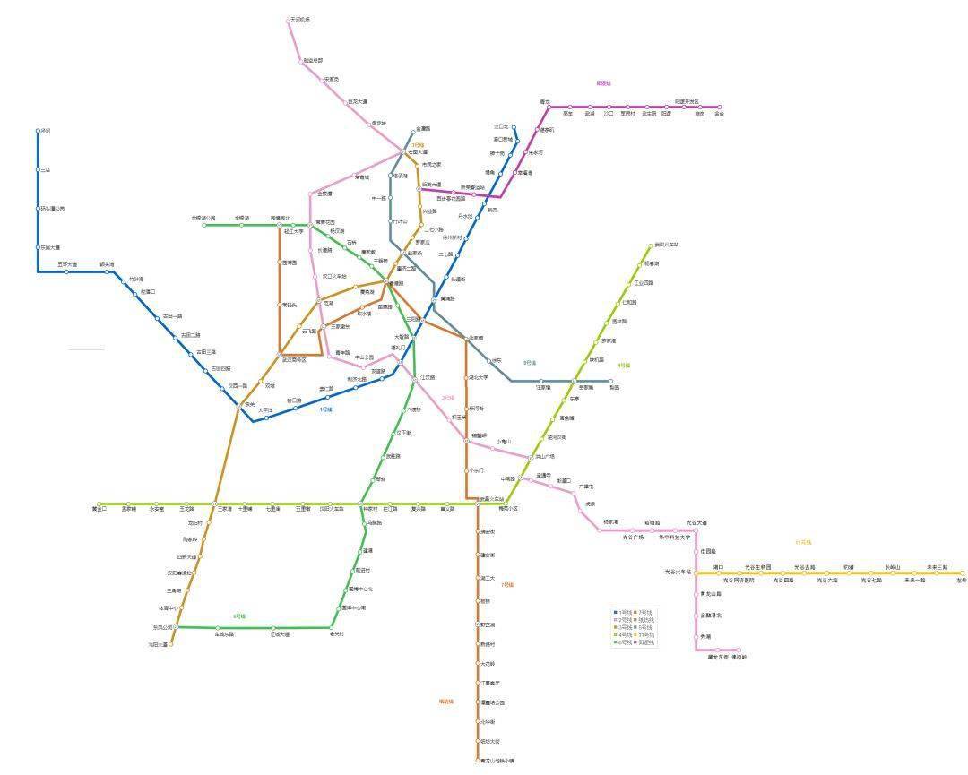 武汉地铁线路图全新概览